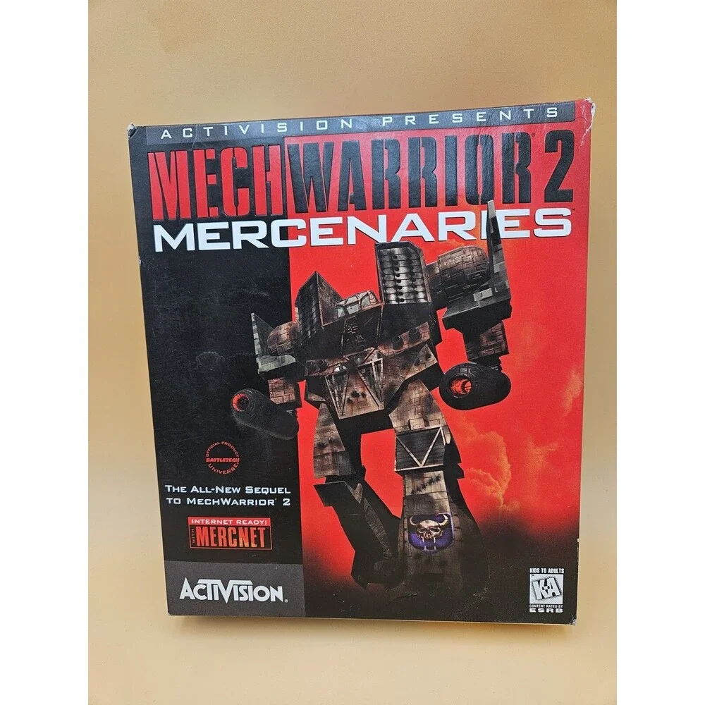 MechWarrior 2: Mercenaries (PC, 1996) Big Box New Sealed Minor Box Damage